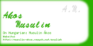akos musulin business card